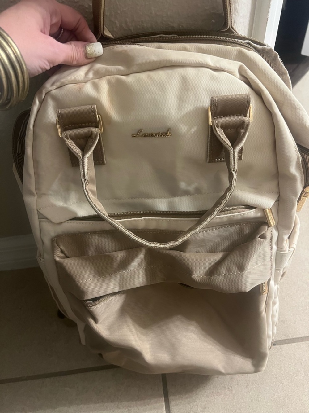 Lovevook Beige Women's Backpack/Travel Bag